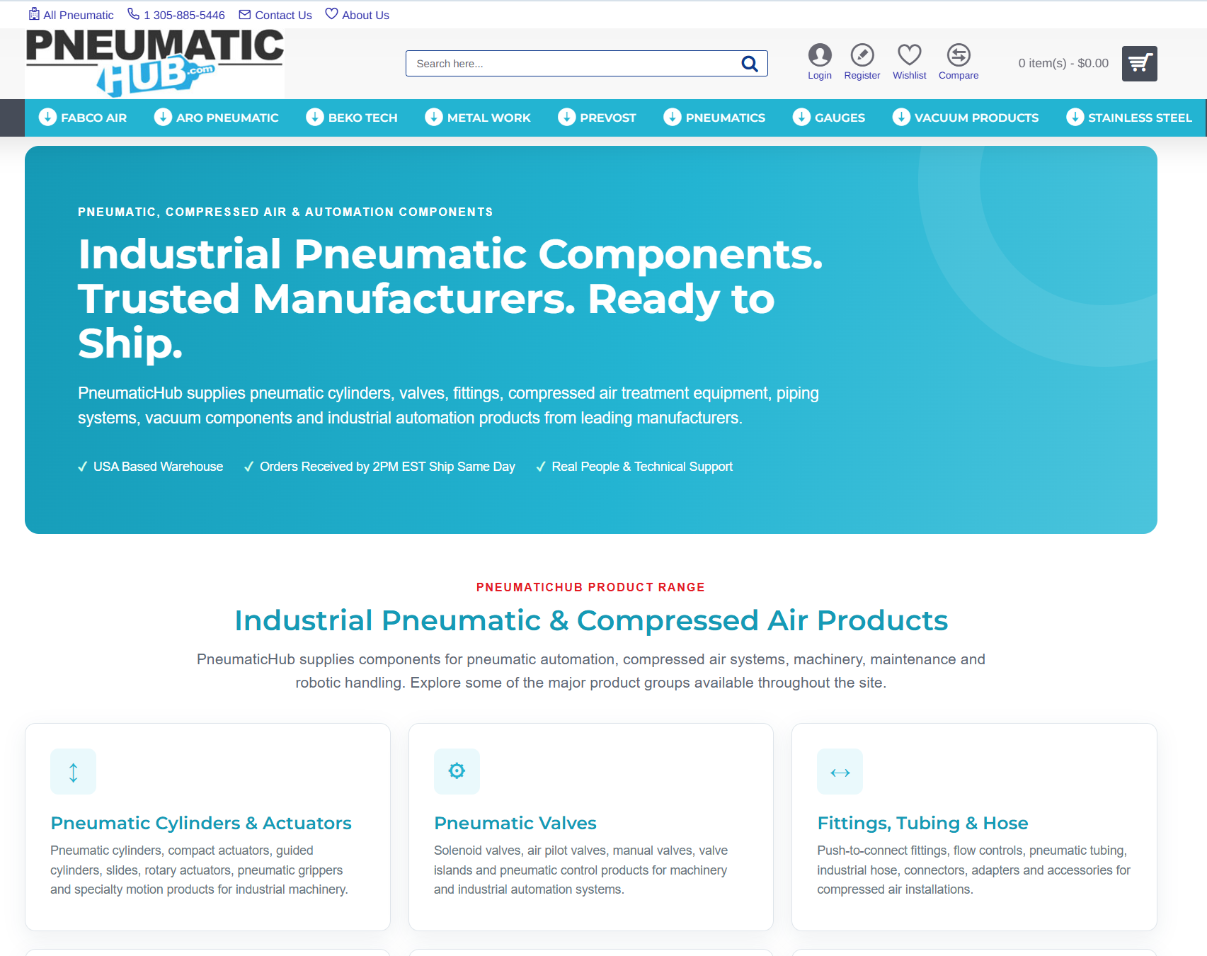 Pneumatic Hub industrial e-commerce platform